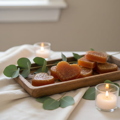 Calming Silk Turmeric + Lemon Peel Jojoba Soap – Gentle Glow & Exfoliation