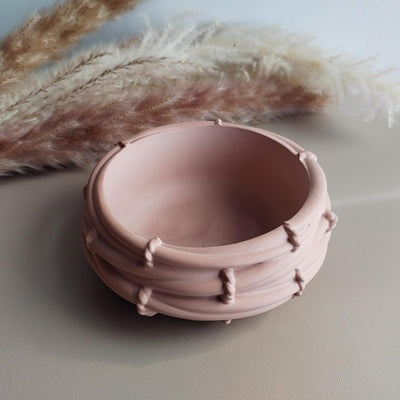 Birdsnest Concrete Bowl | Minimalist Home Decor Vessel - Sabbie Selections