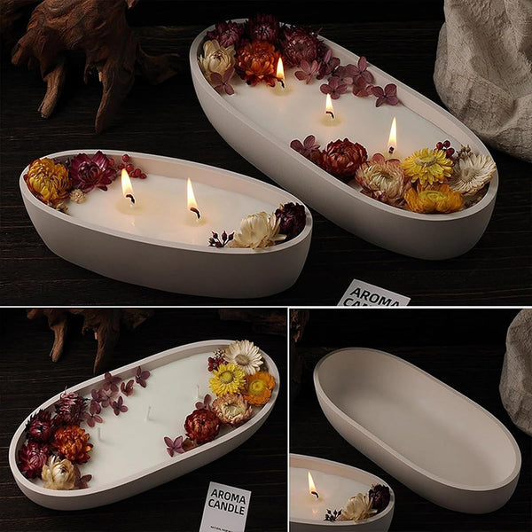 Oval Stone Bowl