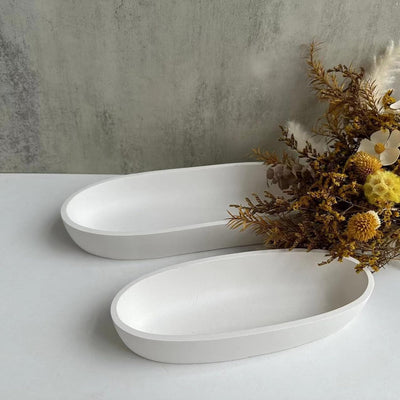Oval Stone Bowl