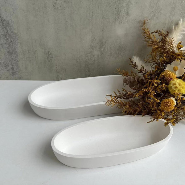 Oval Stone Bowl