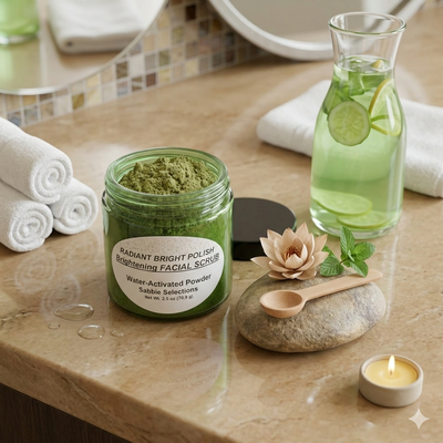 Botanical Facial Scrubs Set - Detox, Glow & Calm